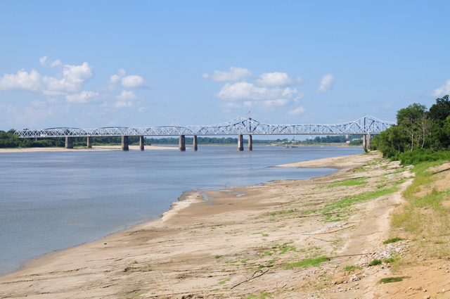 View of the I-20 bridge on 11/6/11. Water is much lower!