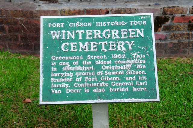 Wintergreen Cemetery at Port Gibson, MS