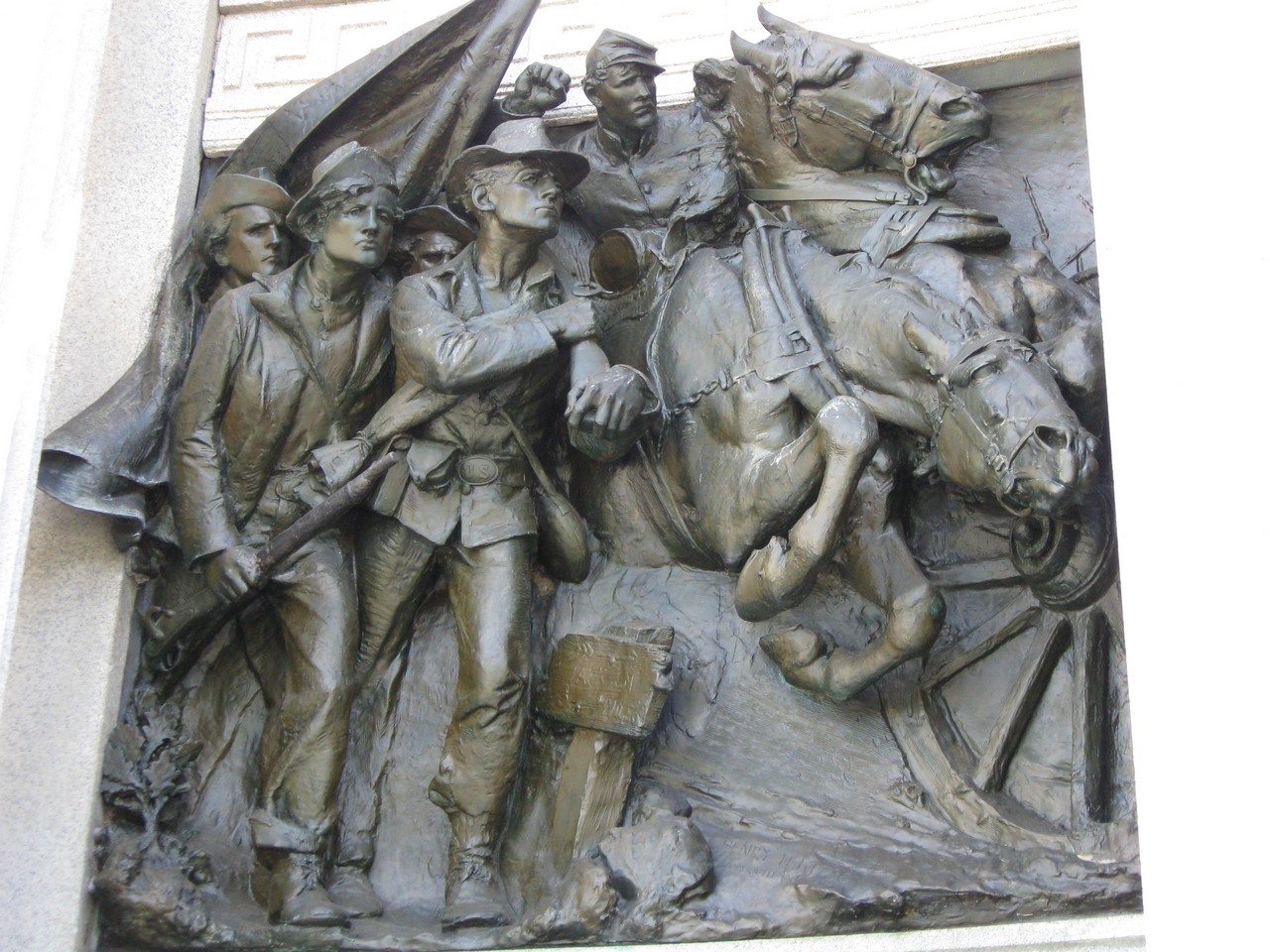 Bronze Panel on Iowa Monument