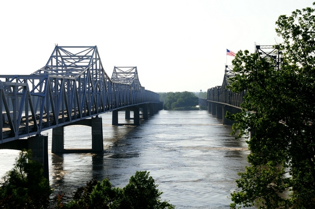 I-20 bridge on the left, Hwy 80 bridge on the right, May 8,2011