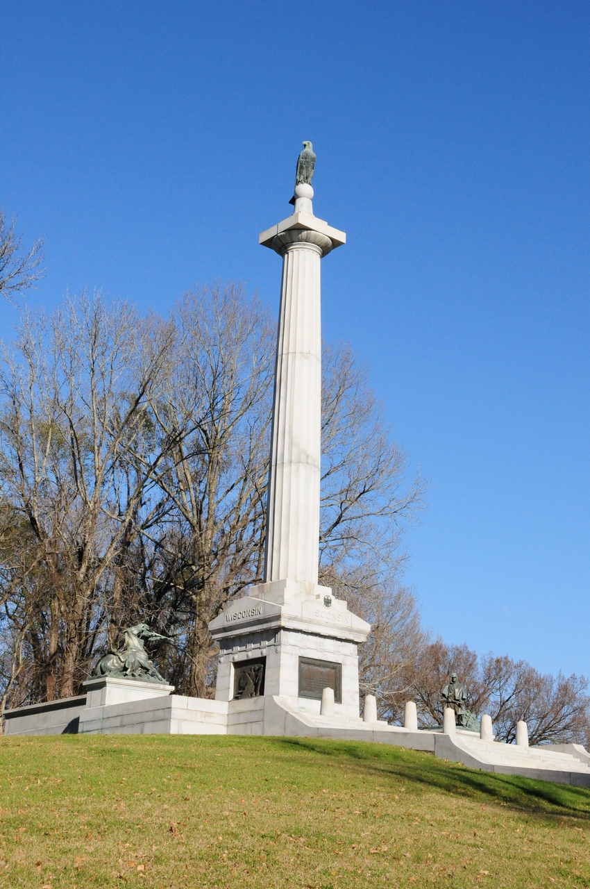 The Wisconsin Monument at Vicksburg National Military Park.